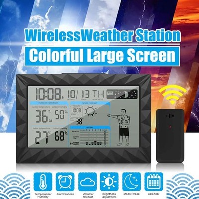 Digoo 8638 LCD-Wetterstation für drinnen und draußen, Thermometer, Luftfeuchtigk