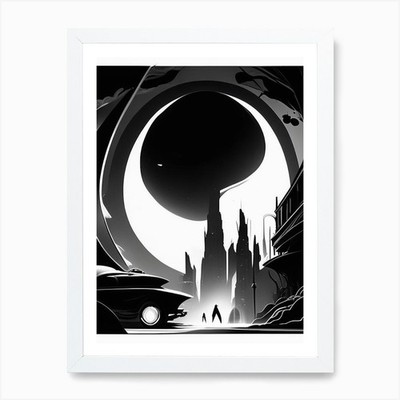 Plasma Noir Comic Weltraum Kunstdruck gerahmt Wandbild Poster Leinwanddruck Bild