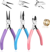 Schmuckzange Set - 3 StüCk Mini Zange Mit SprungringöFfner, Spitzzange, Rundzang