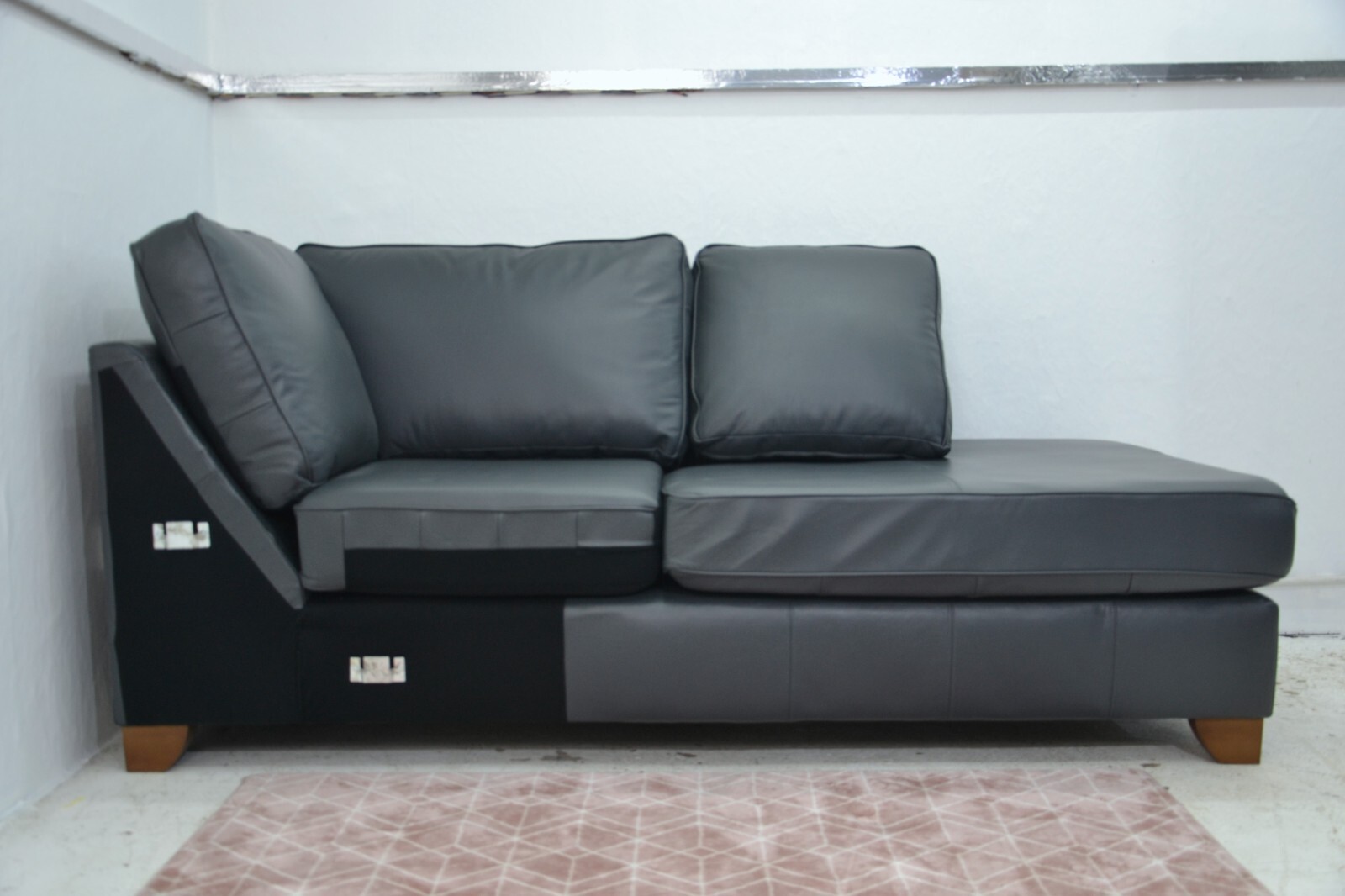 Marks & Spencer M&S Abbey Sofa Section Grey Leather eBay