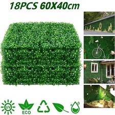 18/36X Artificial Greenery Wall Hedge Grass Fence Plant Fake Mat Foliage Panel