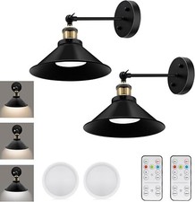 Battery Operated Wall Sconces Set of 2,Wall Lighting with Remote,Wall Lamps