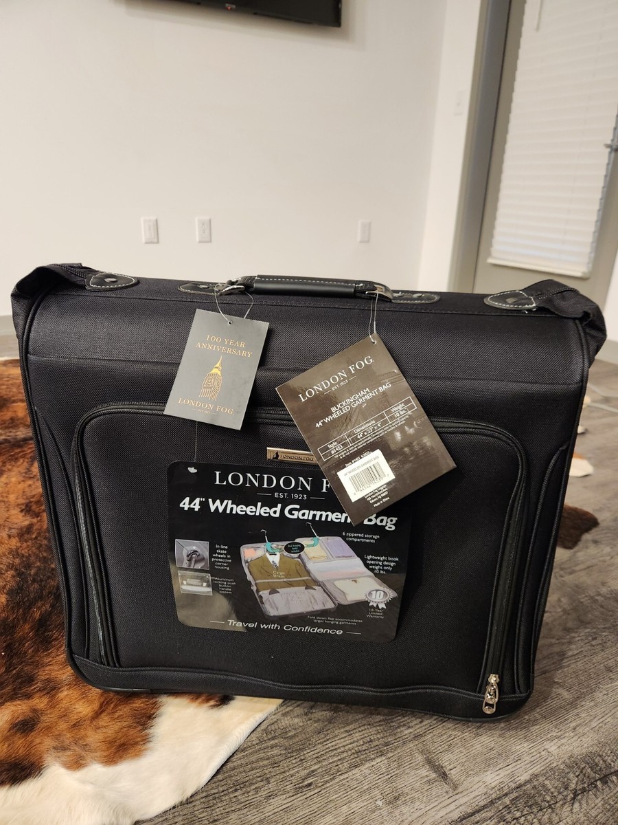 London Fog 1453 Buckingham 44 Wheeled Garment Bag Black