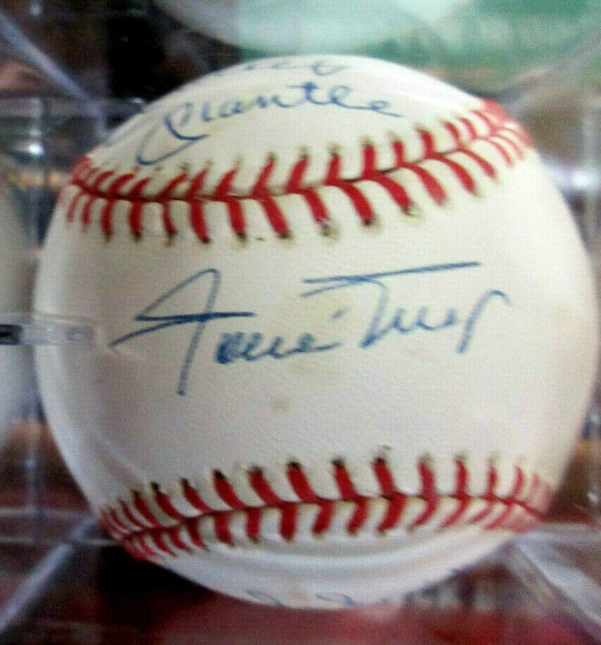 MICKEY MANTLE.WILLIE MAYS ,DUKE SNiDER AUTOGRAPHED BALL HALL OF FAMERS JSA AUTHE - Image 2 of 4