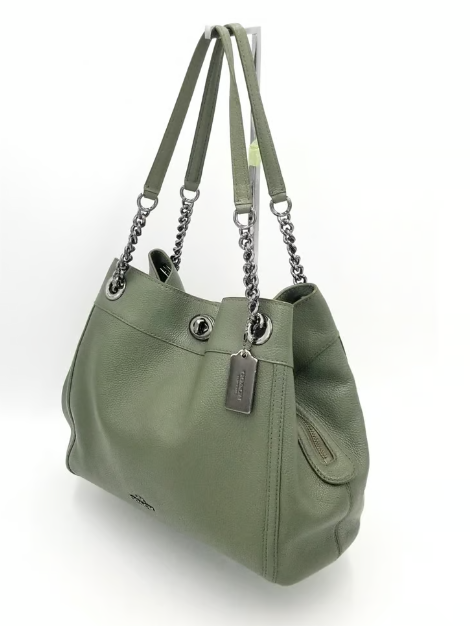 Coach 36855 Ivy Green Edie Turn Lock Shoulder Bag & Wallet With