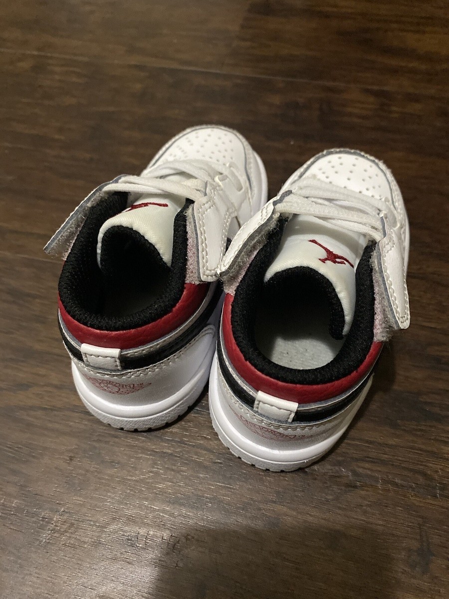 Nike Jordan 1 Low ALT (TD) White/Gym Red-Black Size 6C Toddler