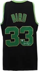 Larry Bird Signed Black Boston Celtics M&N Swingman Basketball Jersey w/ COA