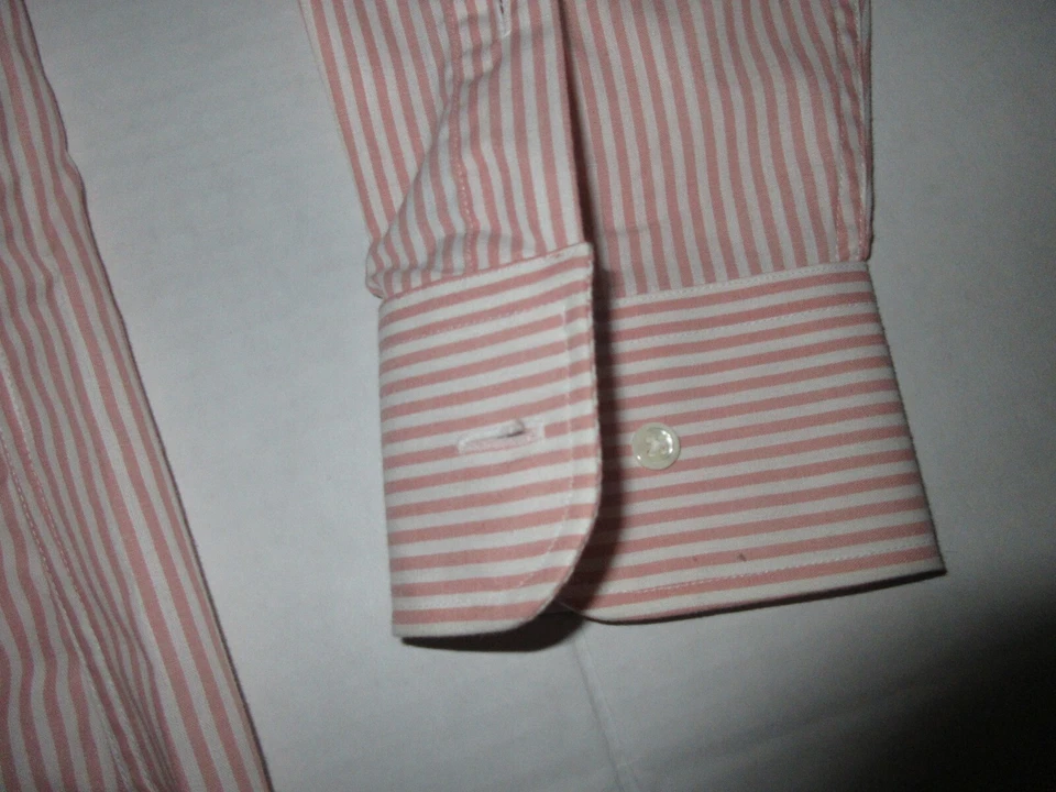 Camisa ajustada de colección para hombre Marshall Field con botones manga larga cuello pequeño rosa Foto 4 de 4