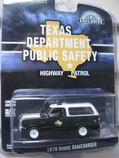 1978 Dodge RamCharger - Texas Dept Public Safety Police **** Greenlight  1:64