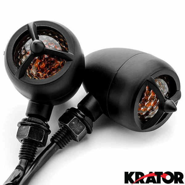 黑色摩托车转向信号战机适用于本田 VTX 1300 C R S 复古 — 第 2/4 张图片