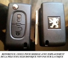 COQUE CLÉ BOITIER TÉLÉCOMMANDE PEUGEOT 207 308 5008 3008 * 2 BOUTON*RÉF : CE0523