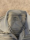 PGA Tour Golf Tan Striped Polo Short Sleeve Shirt Size Large L209 — photo 2
