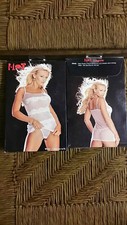 White, Sheer Panels Of Mesh  Stretch Lace Chemise With G-String, READ COMMENTS