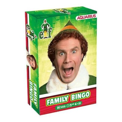 Aquarius   BUDDY THE ELF  Family Bingo Gesellschaftsspiel 8+ 2-8 Spieler OVP