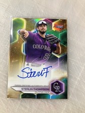 2023 Bowman's Best STERLIN THOMPSON Prospect Gold Refractor Auto /50 B23-ST