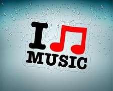 Adesivi adesivo sticker murali parete tuning auto moto i love music r2
