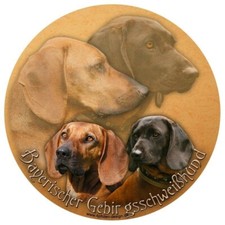 CANE SVIZZERO DI MONTAGNA BAVARESE adesivo auto ADESIVO ROTONDO sticker #1