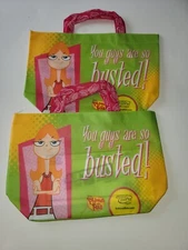 Subway Disney Phineas & Ferb Meal Bags Lot of 2 Small Reusable Lunch Bag