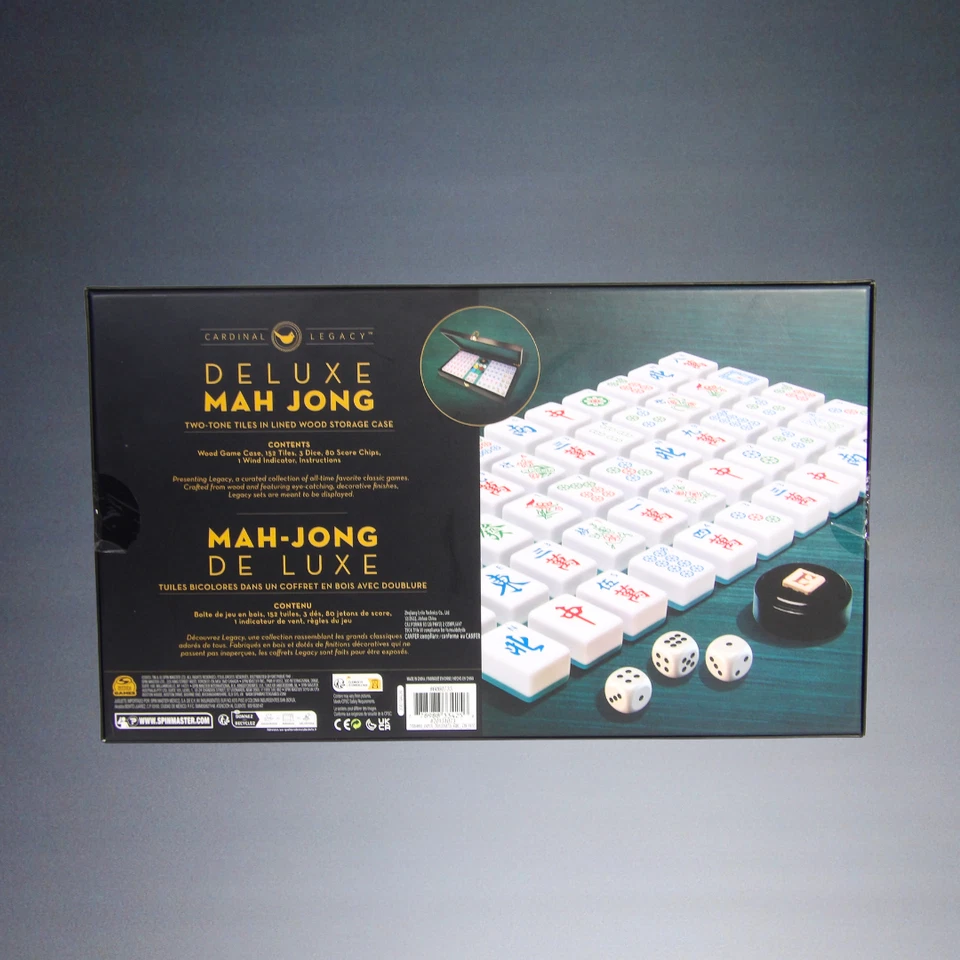 SPIN MASTER GAMES CARDINAL LEGACY DELUXE MAH JONG 2 TONE TILES+CASE #606073 - Image 2 of 4