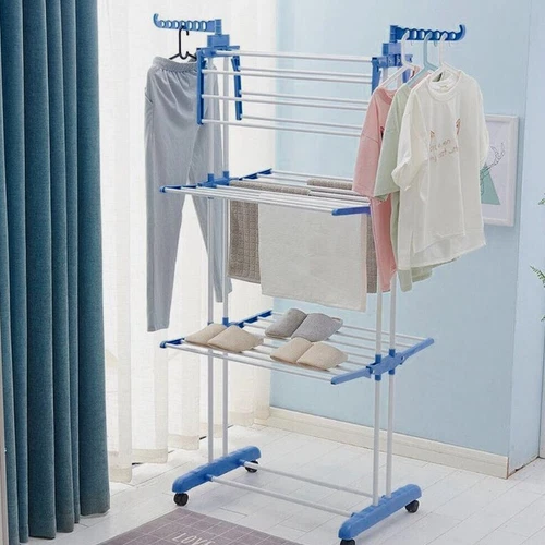 4 Tier Clothes Airer Dryer Rack Foldable Dry Rail Hanger Laundry Indoor Outdoor - Picture 3 of 14