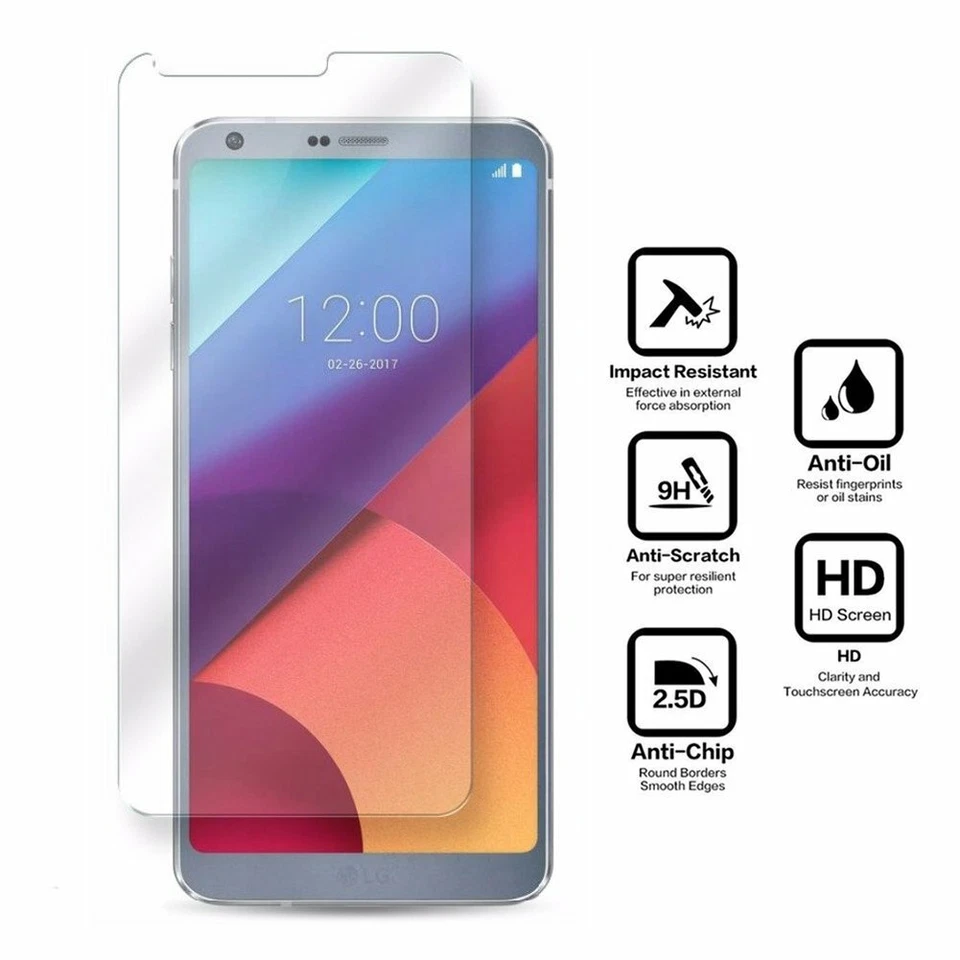 LG G6 Screen Protector Tempered Glass / 9H Hardness / 2 Packs / Case Friendly - Imagem 2 de 4
