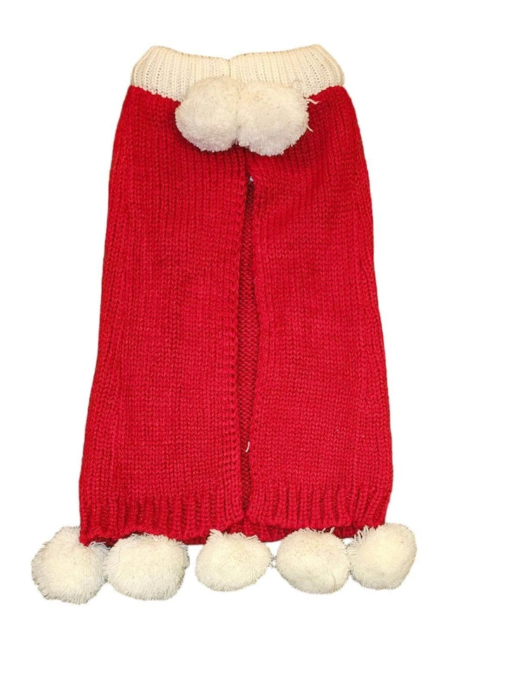 Poncho suéter rojo navideño para perros talla pequeña  Foto 2 de 3