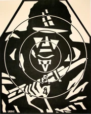 LRCR-C Long Range Combat Rifle Target Center, 18" x 22" tagboard (package of 15)