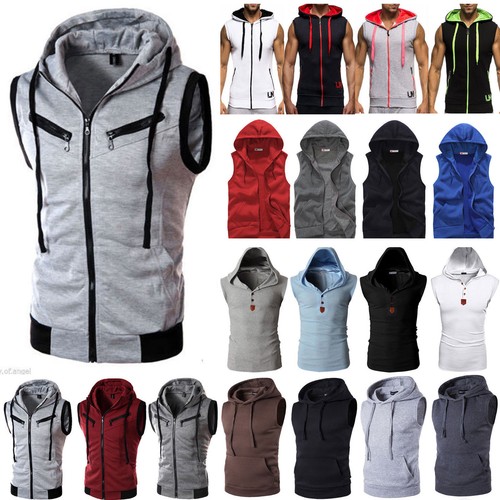 Men's Sleeveless Summer Zip Up Pullover 
