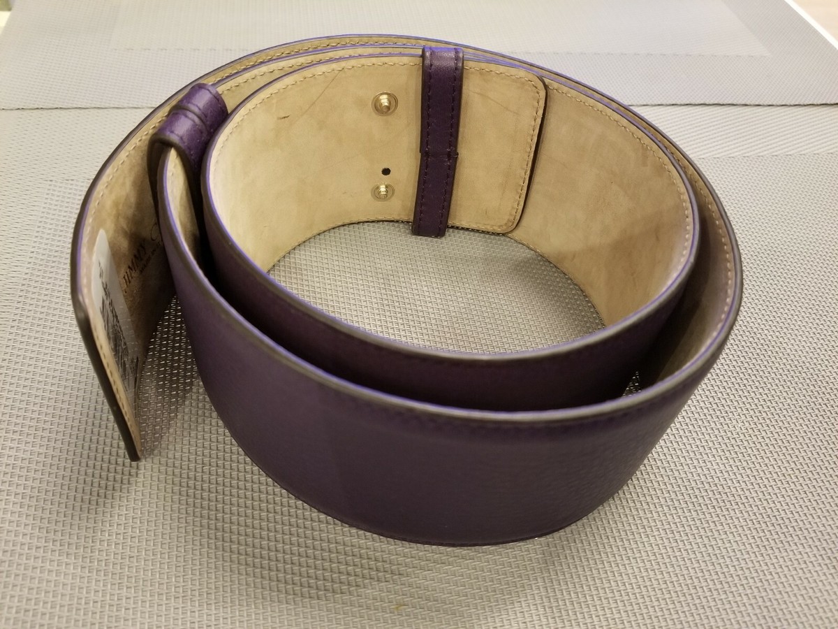 Jimmy Choo purple violet genuine leather wide leather womens  display picture 3