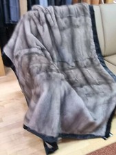 NEU! Nerz  Decke ganze Felle  Silverblue ECHT PELZ FELLDECKE FELL  REAL FUR MINK