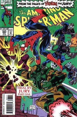 AMAZING SPIDER-MAN #383 F Direct, Marvel Comics 1993 Stock Image