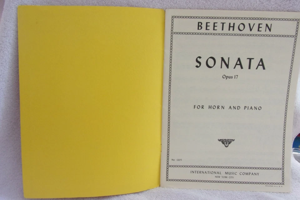 Beethoven Sonata Opus 17 Para Cuerno y Piano Nº 1205 Foto 3 de 4