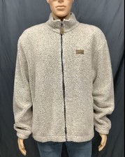 vintage MARKER Made in USA 🇺🇸 Oatmeal Thick Pile Fleece Zip Jacket Sweater XL