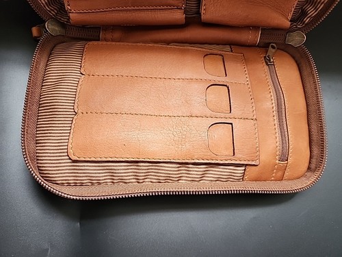Dilana Santa Fe Brown Leather Clutch Wristlet Wallet Vintage New - Picture 7 of 10