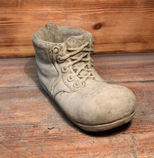 STONE GARDEN DETAILED BOOT PLANTER  CONCRETE ORNAMENT