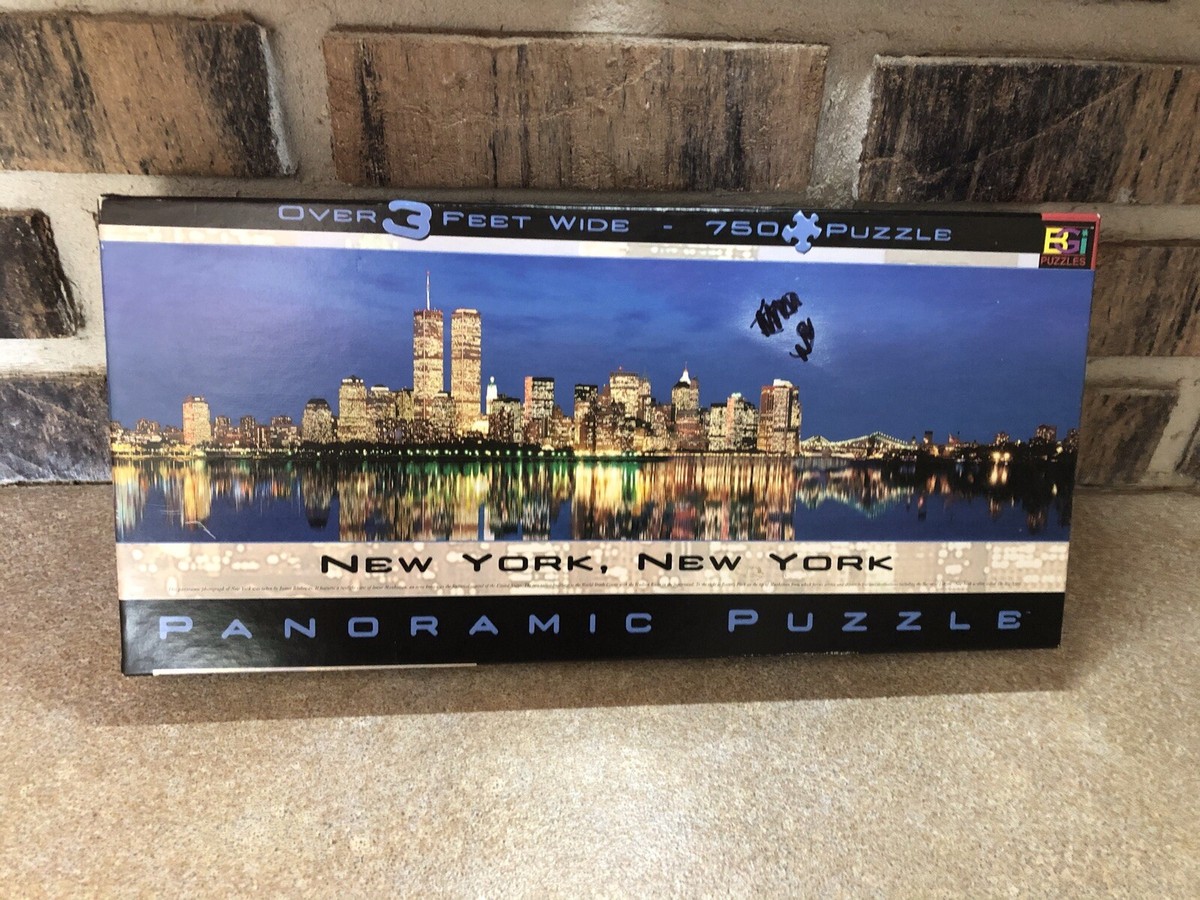 Puzzle　511MS Vintage New York Skyline Pre 911 Panoramic Puzzle 11X38”765 Pc