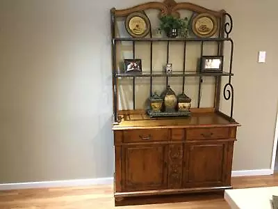 Hutch With Bakers Rack Amish French Country Style Buffets