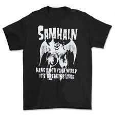SAMHAIN hang On To Your World All Size Cotton Black T-Shirt SU441