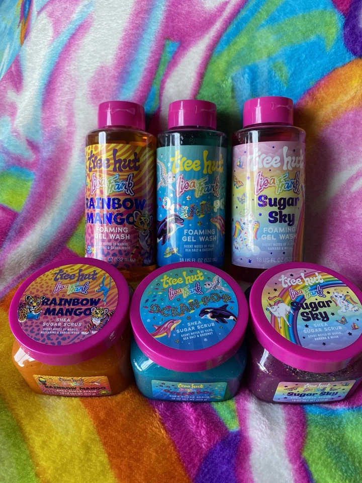 Limited Edition Lisa Frank X Tree Hut Collection Set Duschgel und Körperpeelings - Bild 2 von 4