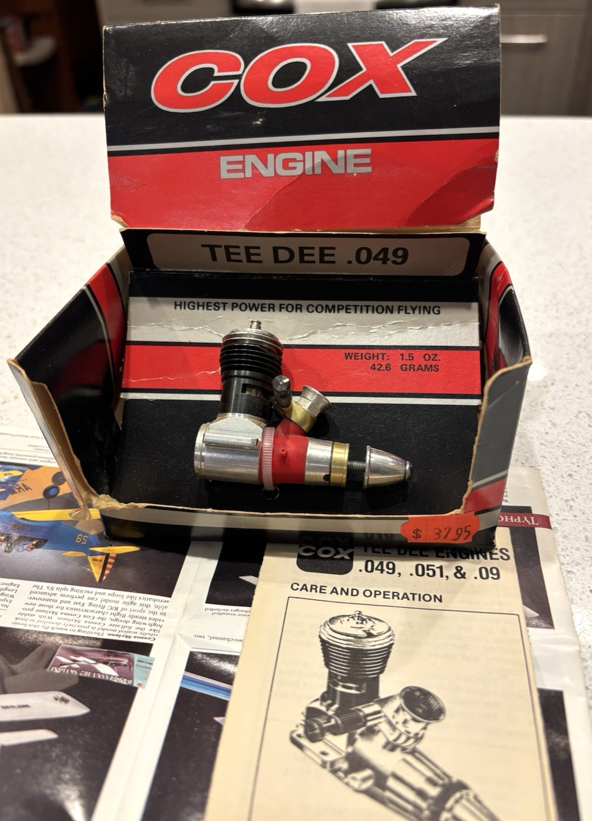 Cox Tee Dee .049 No. 170 Competition Engine New with Original Packing
