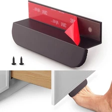 4 inch Under Cabinet Foot Pull Hands Free Toe Opener for Trash Drawer Black
