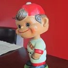Boston Red Sox Player Bobblehead, Hard Plastic MLB Baseball "BOSTON" Base