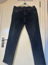 George Men's Dark Blue Slim Fit Denim Jeans Size 32 Waist 31 Leg Very Good Cond