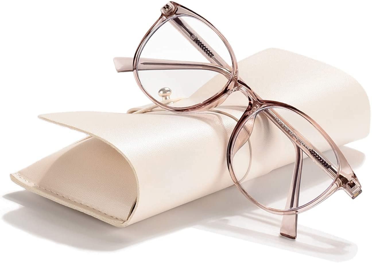 Blue Light Blocking Glasses for Women & Men – TR90 Round Computer Eyeglasses