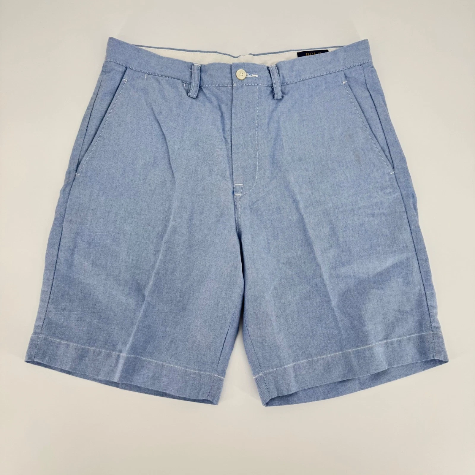 Polo Ralph Lauren Classic Fit Men's Shorts Blue Chino Cotton Sz 33