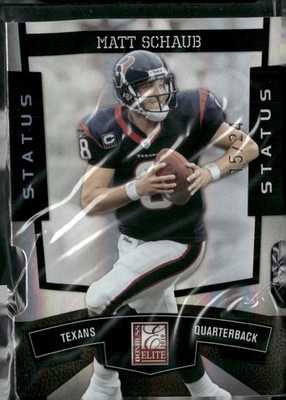2010 Donruss Elite Matt Schaub Status Black Die-Cut /24