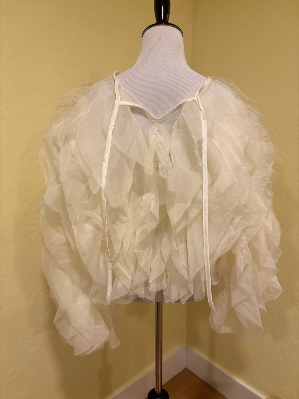 COMMENSE Solid Patchwork Folds Blouse Women Round… - image 2