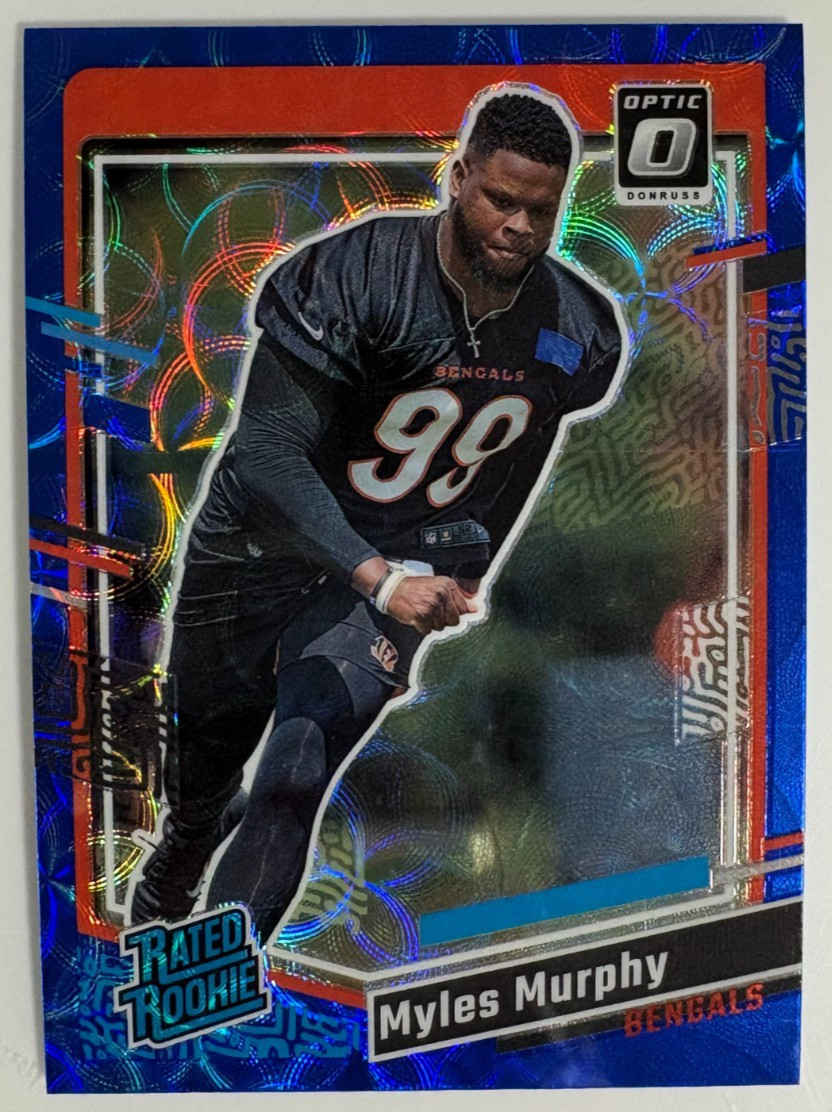 2023 Donruss Football #320 Myles Murphy Blue Scope Bengals Rated Rookie