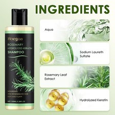 Organic Rosemary Hair Growth Shampoo with Hydrolyzed Keratin Moisturizing Scalp
