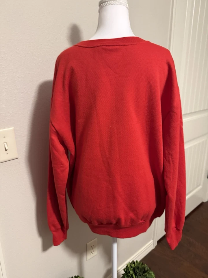 GTS 红色芝加哥公牛队运动衫 XL 码 NBA 篮球复古美国制造 — 第 3/4 张图片